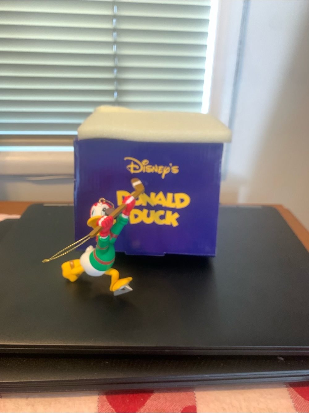 Disney Donald Duck Holiday Ice Skate Ornament - Green & Yellow